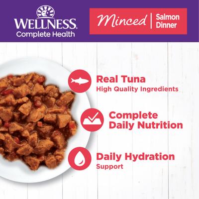 Complete Health Natural Minced Salmon Dinner Grain-Free Canned Cat Food, 3-oz, case of 24