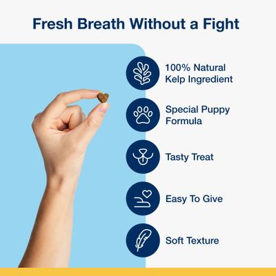 Plaqueoff System Holistic Oral Care Puppy Dental Dog Treats, 6-oz bag, count varies