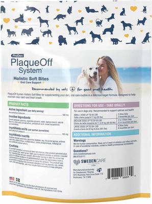 Plaqueoff System Holistic Oral Care Support Adult Dental Dog Treats, 6-oz bag, count varies