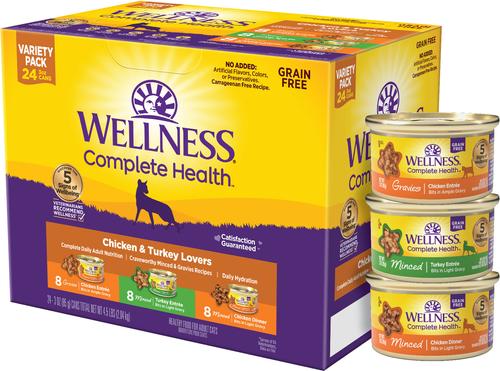 Complete Health Chicken & Turkey Lovers Gravies & Minced Variety Pack Grain-Free Wet Cat Food, 3-oz can, case of 12