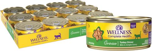 Complete Health Natural Grain-Free Gravies Turkey Dinner Canned Cat Food, 3-oz, case of 12