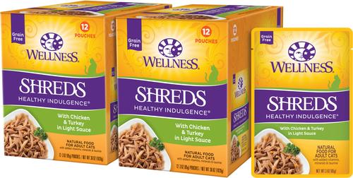 Complete Health Healthy Indulgence Shreds Grain-Free Variety Pack Cat Food Pouches, 3-oz, case of 32