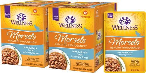 Complete Health Healthy Indulgence Morsels with Turkey & Duck in Savory Sauce Grain-Free Wet Cat Food Pouches, 3-oz, case of 24