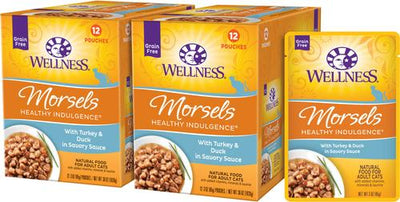 Complete Health Healthy Indulgence Morsels with Turkey & Duck in Savory Sauce Grain-Free Wet Cat Food Pouches, 3-oz, case of 24