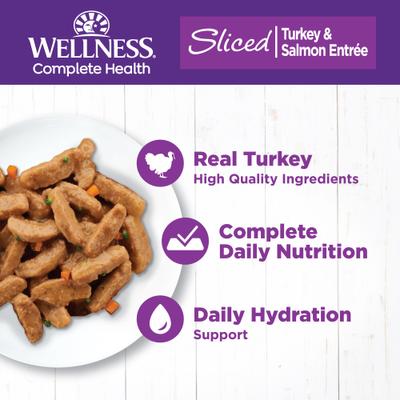 Complete Health Sliced Turkey & Salmon Dinner Grain-Free Canned Cat Food, 5.5-oz, case of 24