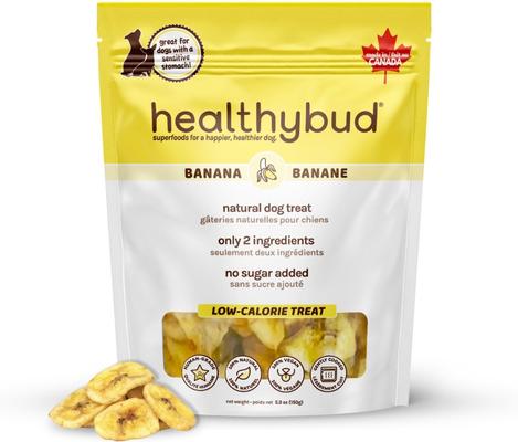 Banana Chips Crunchy Vegan Dog Treats Single Ingredient, 5.3-oz bag