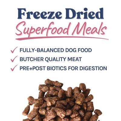 Lamb & Salmon Bites Freeze-Dried Raw Dog Food Kibble-Style, 14-oz bag