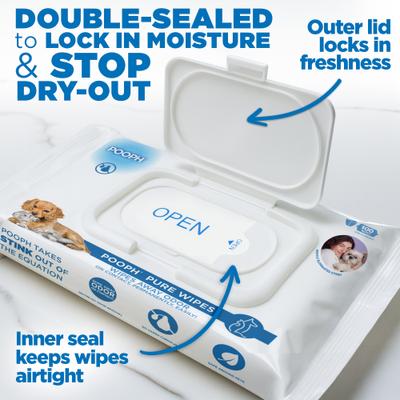 Toallitas para eliminar olores de mascotas, 100 unidades