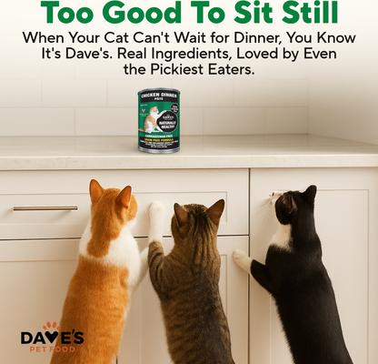 Naturally Healthy Chicken Dinner Formula Pate Grain-Free Canned Wet Cat Food, 22-oz can, case of 12