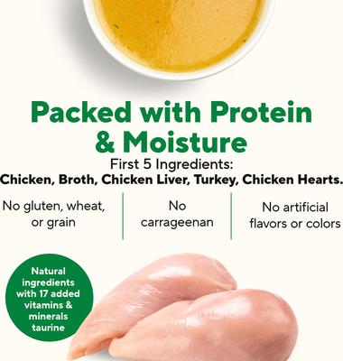 Naturally Healthy Chicken Dinner Formula Pate Grain-Free Canned Wet Cat Food, 22-oz can, case of 12