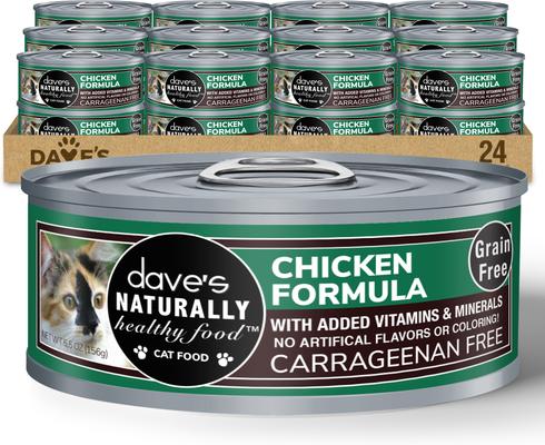 Naturally Healthy Chicken Dinner Formula Pate Grain-Free Canned Wet Cat Food, 22-oz can, case of 12