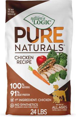Nature’s Logic Pure Naturals 100% Natural Chicken Recipe Synthetic-Free Dry Dog Food, 24-lb bag
