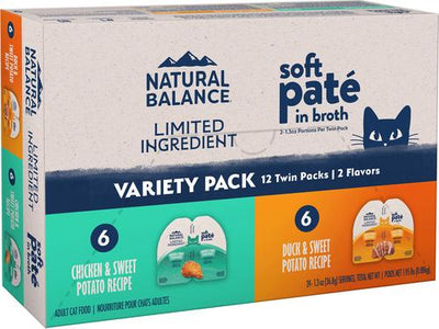 Split Cup Chicken & Duck Variety Pack Limited Ingredient Wet Cat Food, 2.6-oz cup, case of 12