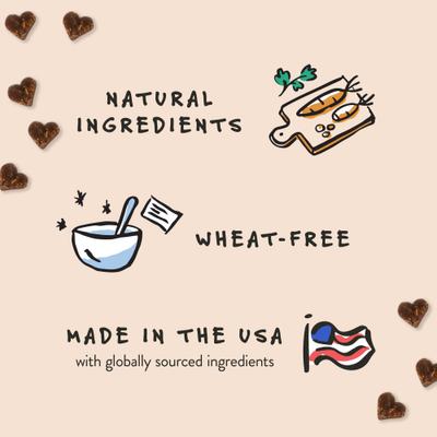 Bundle: Bocce's Bakery Burgers & Fries Beef, Sweet Potatoes & Cheese Dog Treats, 5-oz bag + Bac'n Nutty PB & Bacon Training Bites Dog Treats, 6-oz bag