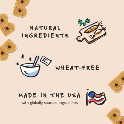 Bundle: Bocce's Bakery Burgers & Fries Beef, Sweet Potatoes & Cheese Dog Treats, 5-oz bag + Bac'n Nutty PB & Bacon Training Bites Dog Treats, 6-oz bag