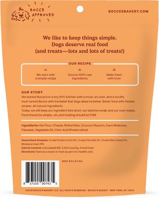 Bundle: Bocce's Bakery Soft & Chewy Peanut Butter & Banana Recipe Dog Treats, 6-oz bag + Cheese Recipe Dog Treats, 6-oz bag