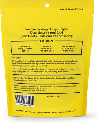 Bundle: Bocce's Bakery Soft & Chewy Peanut Butter & Banana Recipe Dog Treats, 6-oz bag + Cheese Recipe Dog Treats, 6-oz bag