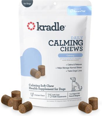 Calming Chews Chicken Flavored Soft Chew Supplement for Dogs, 75 count, bundle of 2