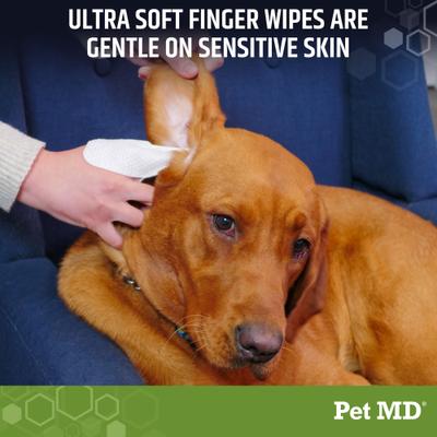 Dog Ear Grooming Finger Wipes, 50 count