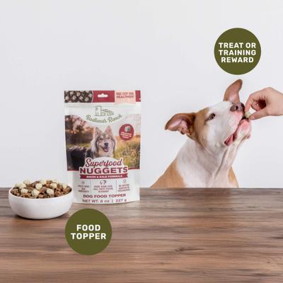 Superfood Nuggets Bison & Kale Freeze-Dried Dog Food Topper, 8-oz bag