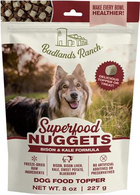Superfood Nuggets Bison & Kale Freeze-Dried Dog Food Topper, 8-oz bag