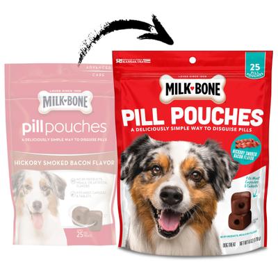 Pill Pouches Hickory Smoked Bacon Flavor Dog Treats, 6-oz bag, bundle of 6