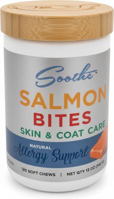Soothe Salmon Bites Skin & Coat Supplement for Dogs, 120 count