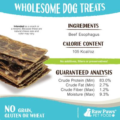 Beef Esophagus 6-inch Dog Chews, 40 count