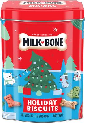 Limited-Edition Holiday Biscuits Dog Treats, 24-oz tin