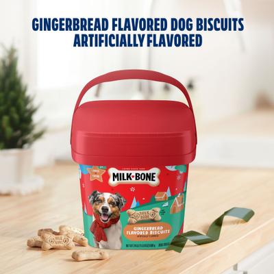 Gingerbread Flavored Dog Biscuits, 24-oz pail