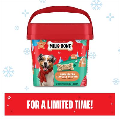 Gingerbread Flavored Dog Biscuits, 24-oz pail