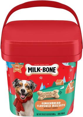 Gingerbread Flavored Dog Biscuits, 24-oz pail
