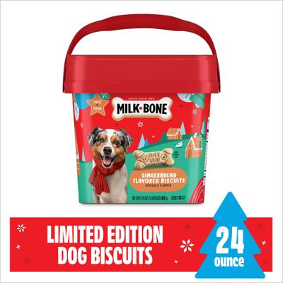 Gingerbread Flavored Dog Biscuits, 24-oz pail
