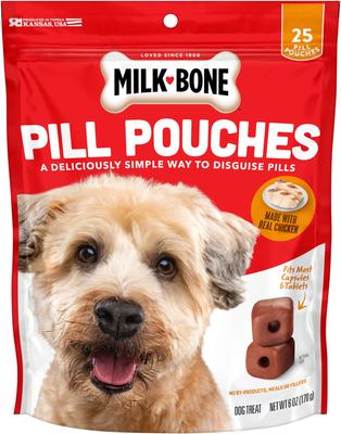 Pill Pouches Hickory Smoked Bacon Flavor Dog Treats, 6-oz bag, bundle of 6