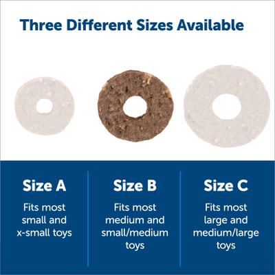 Busy Buddy Peanut Butter & Rawhide Variety Pack Refill Rings Dog Treat, 24 count, Medium