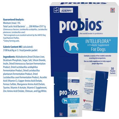 Intelliflora Probiotic Dog Supplement, 30 count