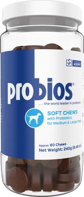 Masticables blandos con probióticos para perros medianos y grandes, 60 unidades