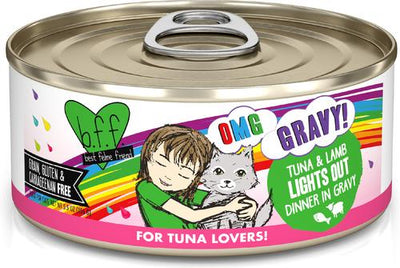 OMG Lights Out! Tuna & Lamb Wet Canned Cat Food, 5.5-oz can, case of 8