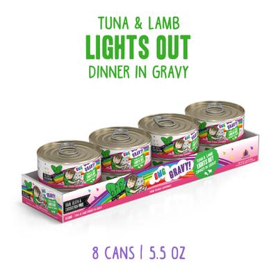 OMG Lights Out! Tuna & Lamb Wet Canned Cat Food, 5.5-oz can, case of 8