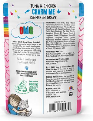 Tuna & Chicken Charm Me Dinner in Gravy Wet Cat Food Pouches, 3-oz, case of 12