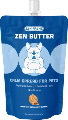 Zen Butter Peanut Butter Spread Calming Supplement with Resealable Pouch for Pets, 20-oz