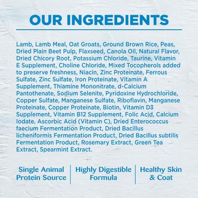 Simple Limited Ingredient Diet Lamb & Oatmeal Formula Dry Dog Food, 26-lb bag