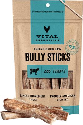 Bully Sticks Treats Freeze-Dried Raw Dog Treats, 1.4-oz bag, bundle of 2