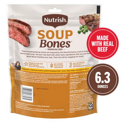 Soup Bones Minis Chews with Real Beef & Barleys Dog Treats, 6.3-oz pouch (Rachael Ray)