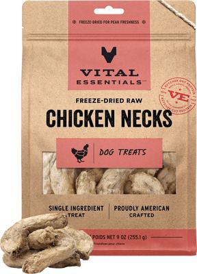 Chicken Necks Grain-Free Freeze-Dried Raw Dog Treats, 9-oz bag