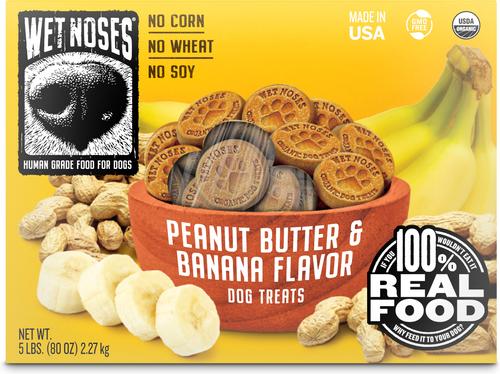 Peanut Butter & Banana Flavored Crunchy Dog Treats, 5-lb box