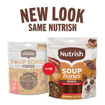 Soup Bones Minis Chews with Real Beef & Barleys Dog Treats, 6.3-oz pouch (Rachael Ray)