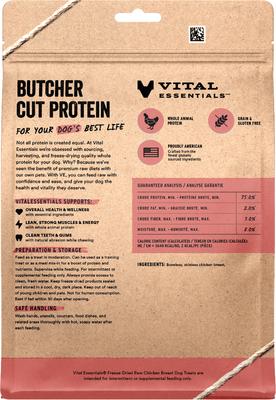 Chicken Breast Grain-Free Freeze-Dried Raw Dog Treats, 10-oz bag