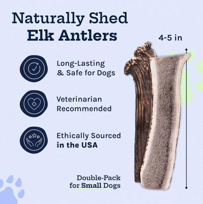 Elk Antler Split Dog Treats, Small, 2 count
