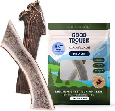 Elk Antler Split Dog Treats, Medium, 2 count